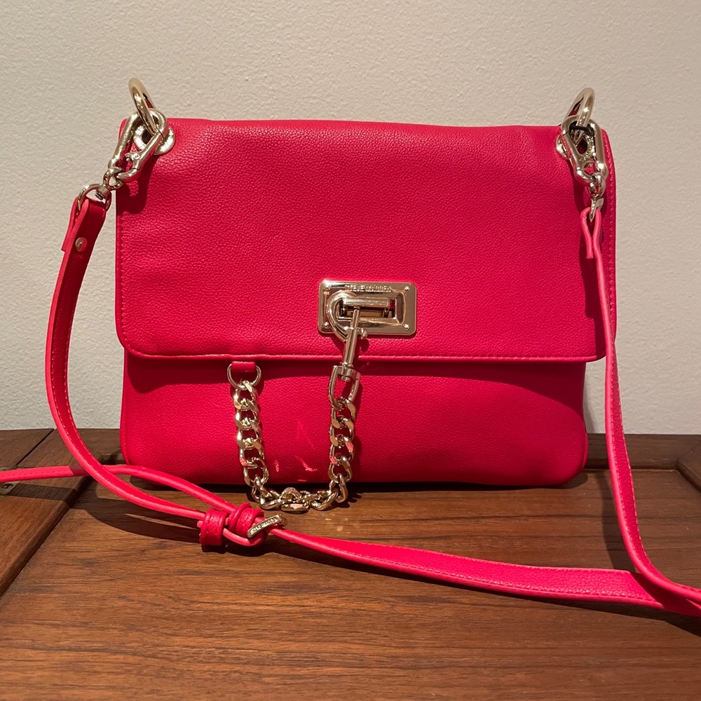 STEVE MADDEN Red Faux Leather Purse
